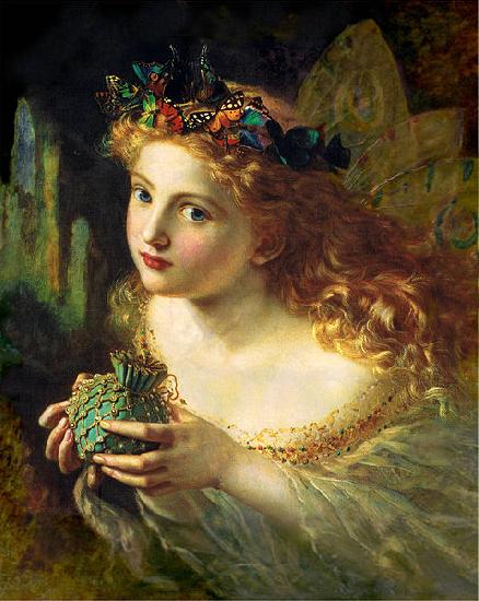 Sophie Gengembre Anderson Take the Fair Face of Woman, and Gently Suspending, With Butterflies, Flowers, and Jewels Attending, Thus Your Fairy is Made of Most Beautiful Things oil painting image